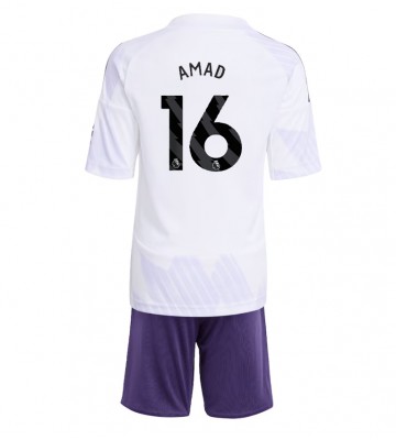 Manchester United Amad Diallo #16 Dětské Venkovní Dres 2025-26 Krátký Rukáv (+ trenýrky)